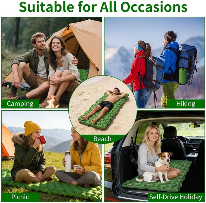 AUYAO Selbstaufblasend Camping Isomatte Schlafmatte, 190 x 60 CM | Ultraleichte Luftmatratze, Wasser