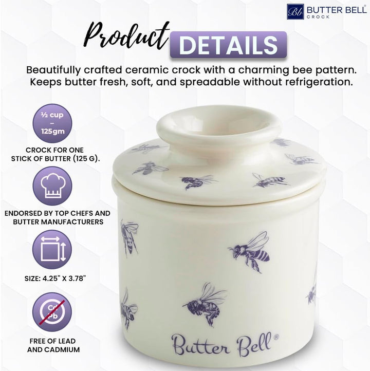 Butter Bell - Der originale Butter Bell Topf von L Tremain, eine französische Keramik-Butterdose mit