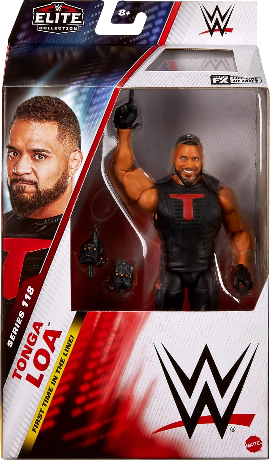 Mattel WWE Elite-Actionfigur & Zubehör, Serie #118, 15,2 cm grosses Sammlerstück Tonga Loa mit 25 Ge