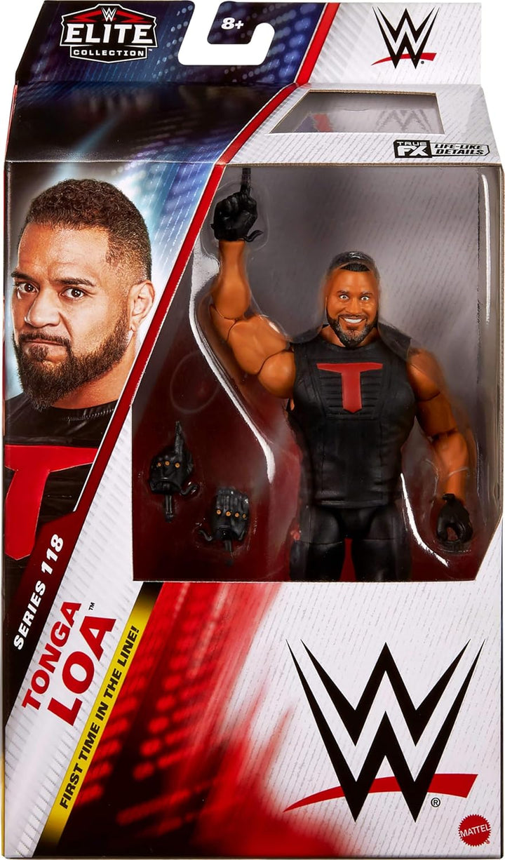 Mattel WWE Elite-Actionfigur & Zubehör, Serie #118, 15,2 cm grosses Sammlerstück Tonga Loa mit 25 Ge
