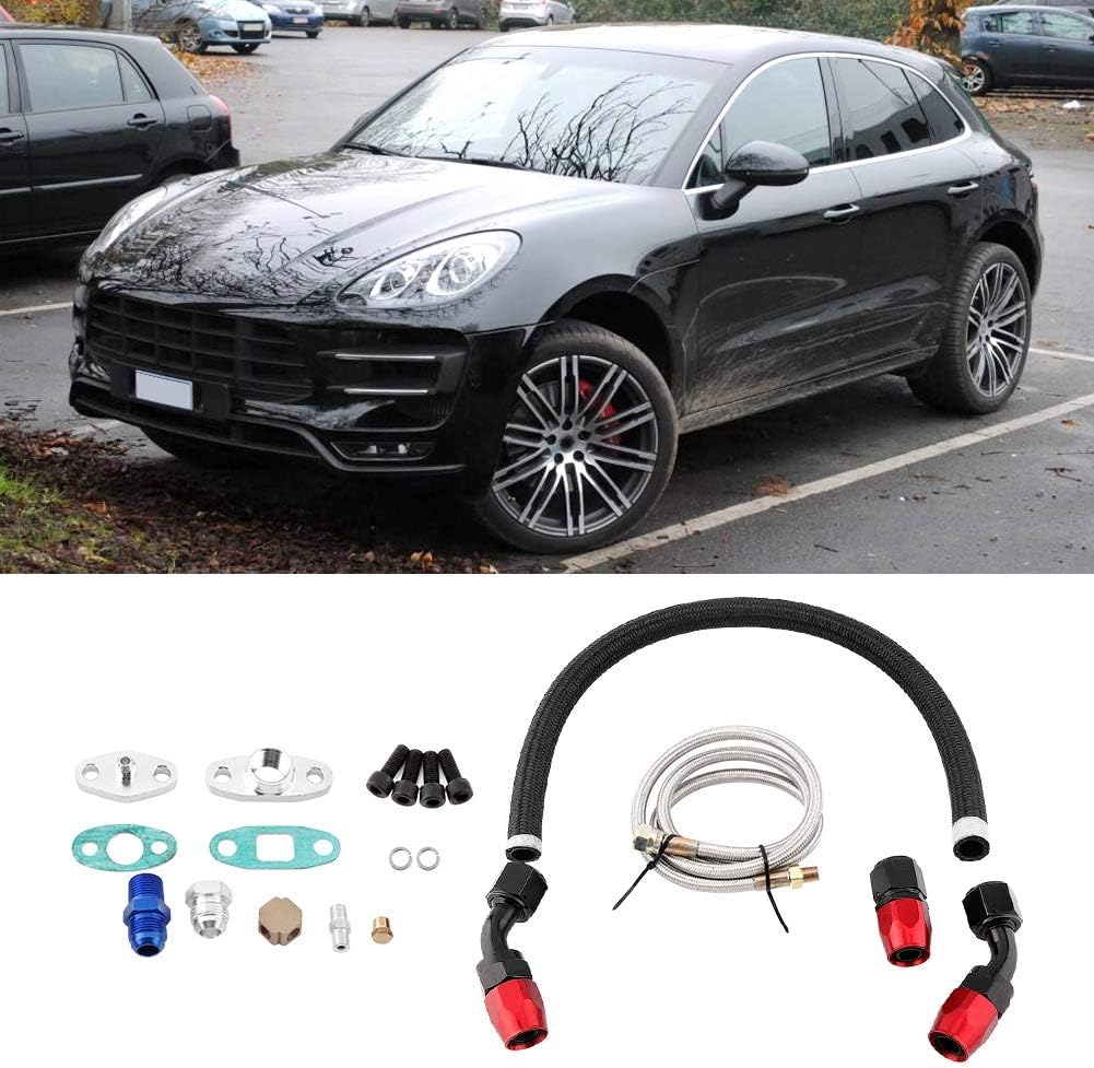 Turbolader-Ölablass-Kit Turbo-Ölzufuhr-Rücklaufleitung AN10 Fitting Adapter Flansch-Kit für T3 T4 GT