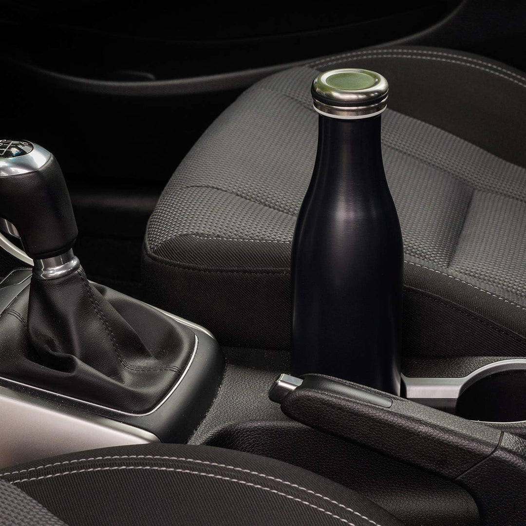Lurch 240928 Isolierflasche / Thermoflasche für heisse und kalte Getränke aus doppelwandigem Edelsta