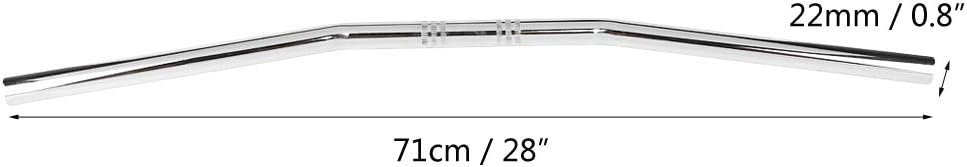 Qiilu Motorrad Lenker, 22 MM Universaler Motorrad Retro Bend Lenker Lenker für Pit Dirt Bike ATV Qua