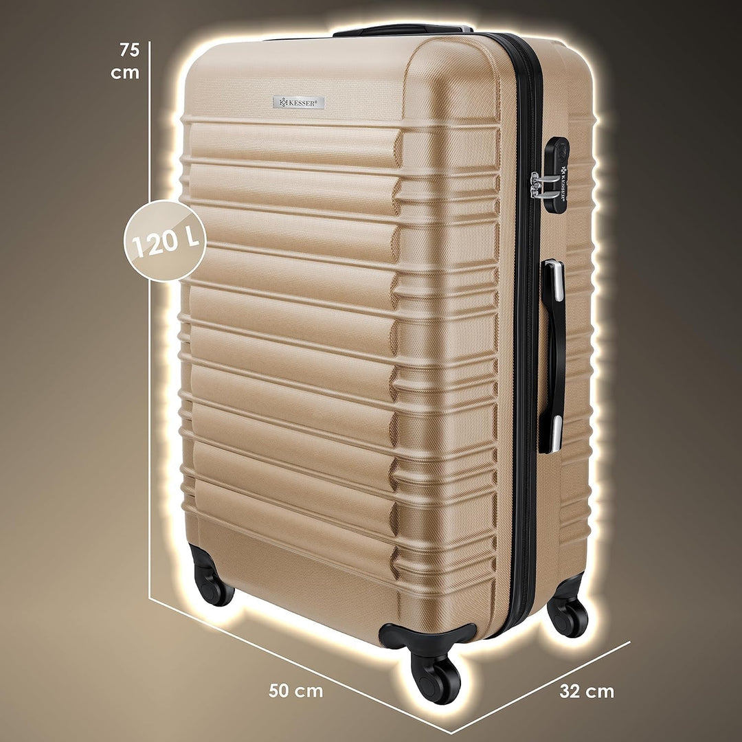 KESSER® Reisekoffer Hartschalen-Koffer Inkl. Kofferwaage + Gepäckanhänger Trolley Gepäck Rollkoffer