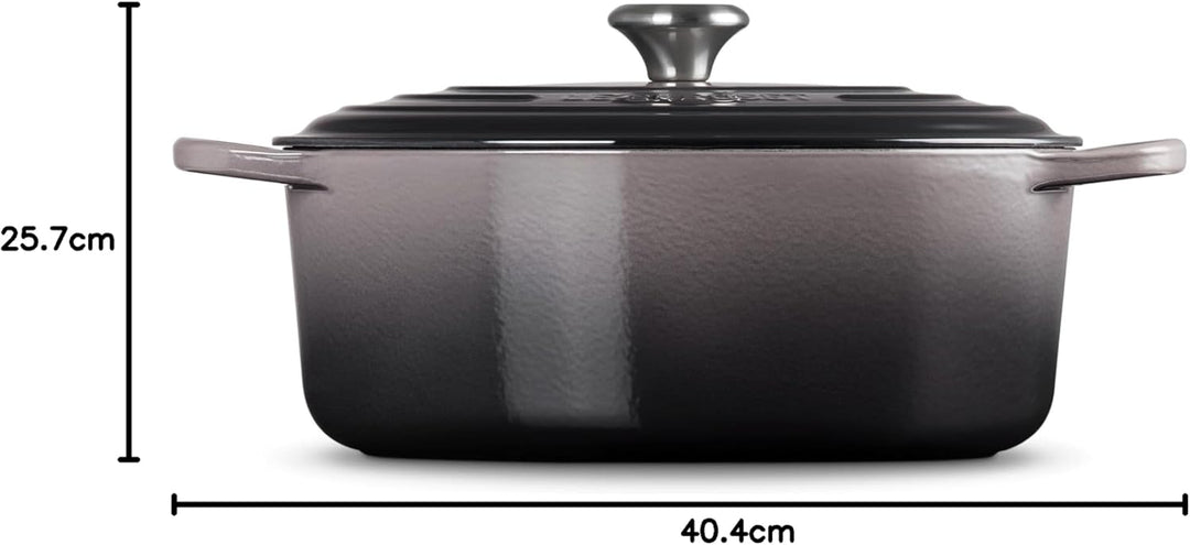 Le Creuset Signature Gusseisen-Bräter mit Deckel, Ø 31 cm, Oval, Für alle Herdarten und Induktion ge