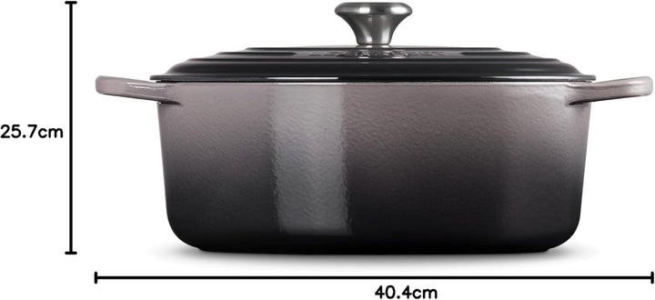 Le Creuset Signature Gusseisen-Bräter mit Deckel, Ø 31 cm, Oval, Für alle Herdarten und Induktion ge