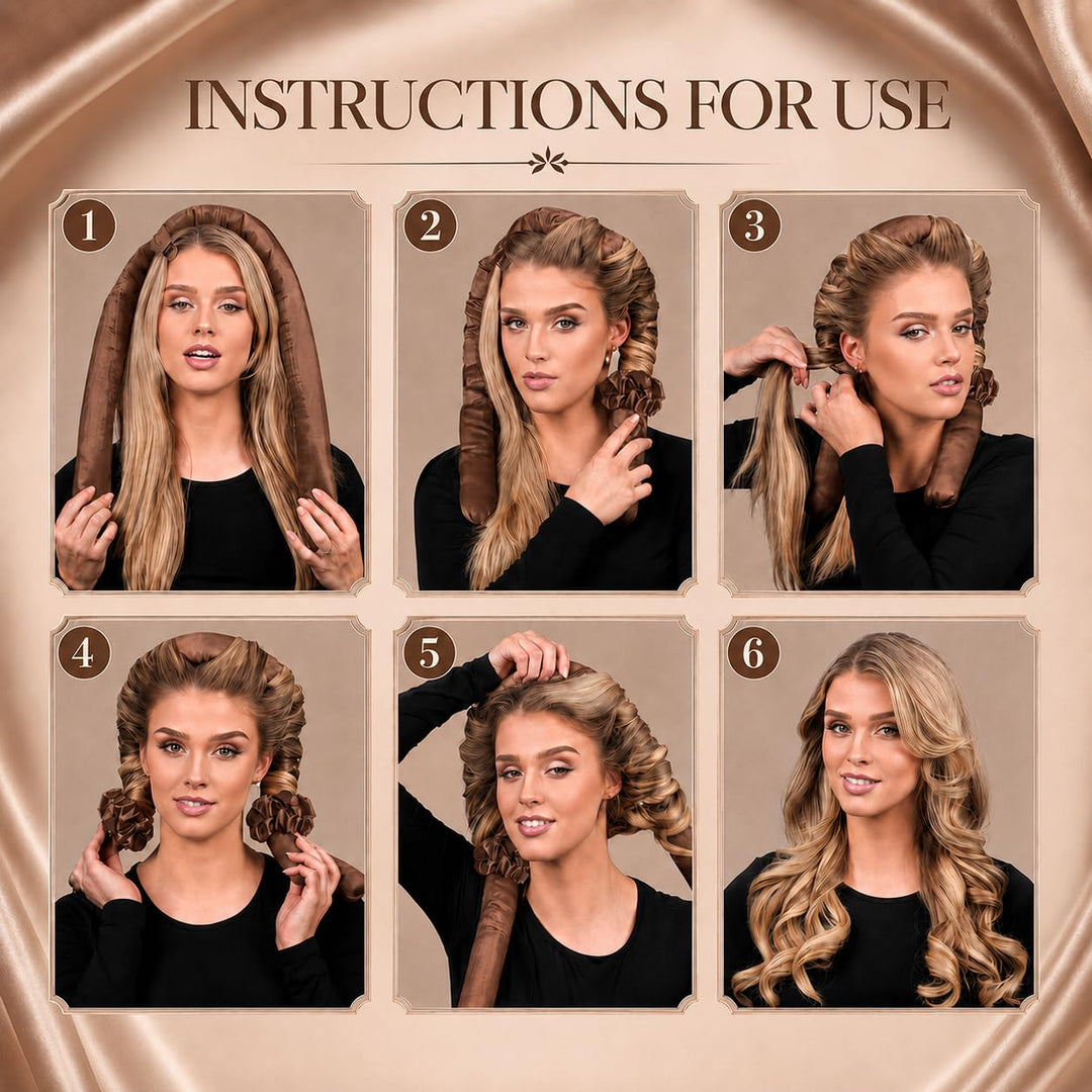Heatless Curls Locken Ohne Hitze, Overnight Curls Satin Lockenstab, Heatless Curlers Set, Heatless C