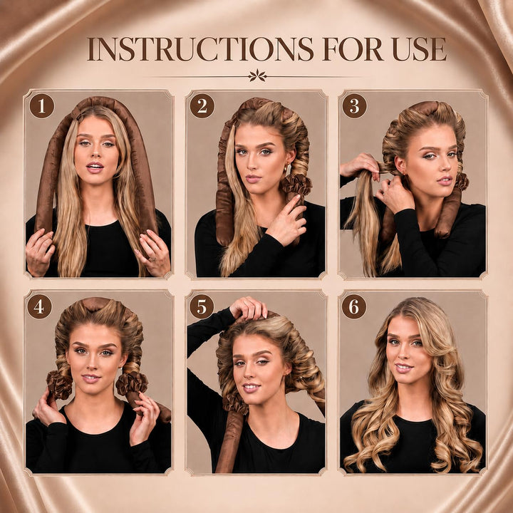 Heatless Curls Locken Ohne Hitze, Overnight Curls Satin Lockenstab, Heatless Curlers Set, Heatless C