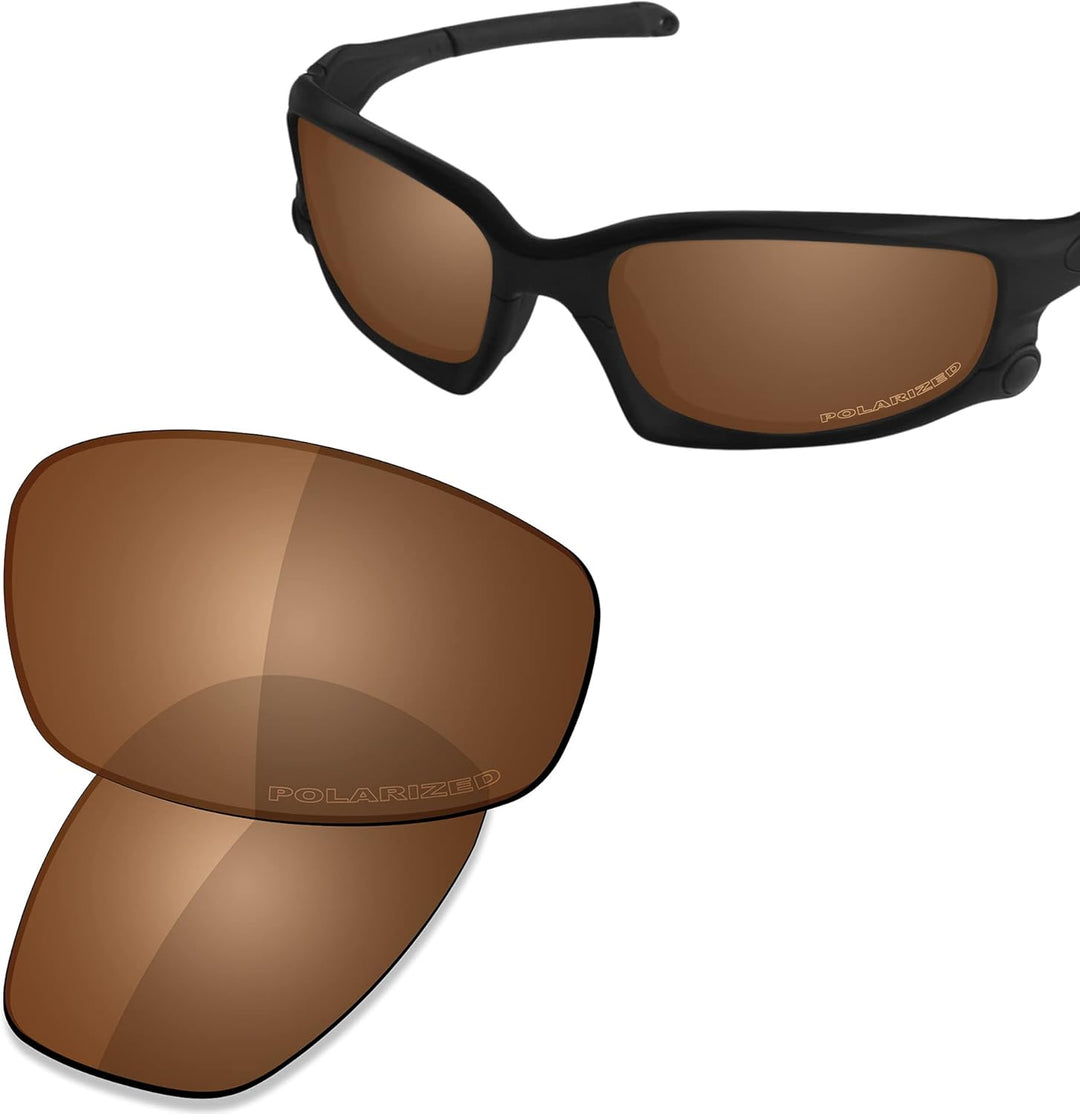 Saucer Premium Ersatzgläser für Oakley Jacket OO9099 Sonnenbrillen High Defense - Amber Brown Polari