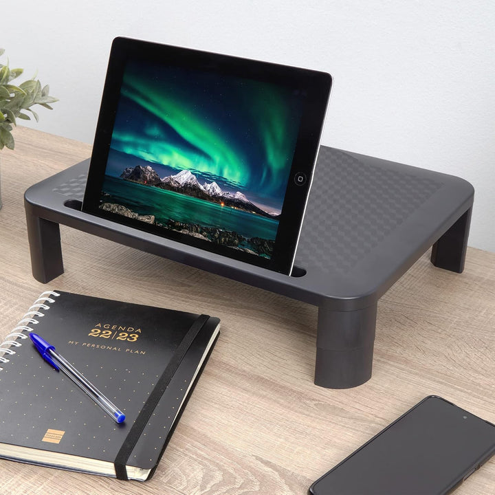 STEY ACCESORIOS Monitorständer, höhenverstellbarer Computer- und Laptop-Bildschirmständer mit abnehm