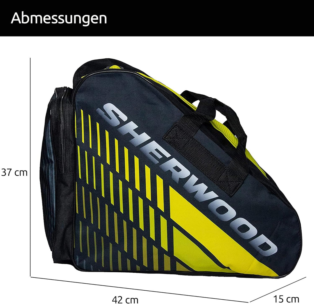 Sherwood Schlittschuhtasche, Inliner-Tasche, für Rollschuhe und Eislaufschuhe, Eishockey-Bag, yellow