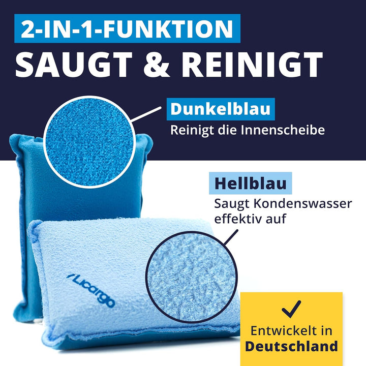 LICARGO Winter Komplett Set - Auto Luftentfeuchter (1kg) - 1x recycelter Eiskratzer - 1x Mikrofaser