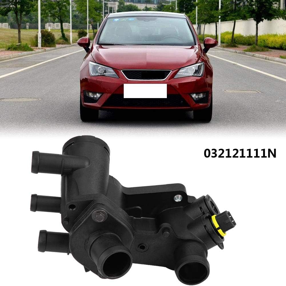 KIMISS Kühlwasser Auslass Thermostat für Automotor Kühlmittel Thermostat + Gehäuse für 1.0 1.4 1.6 0