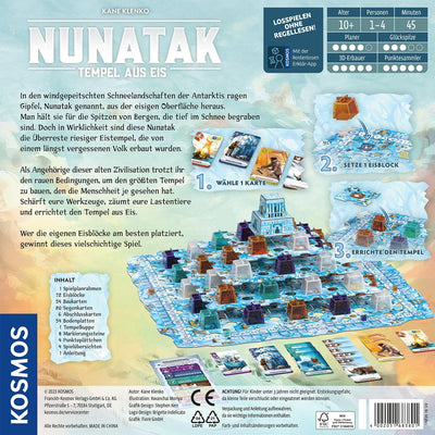 KOSMOS 683801 Nunatak - Tempel aus EIS, Familienspiel, Cooler 3D Aufbau, 3D-Spielsteine in EIS-Optik