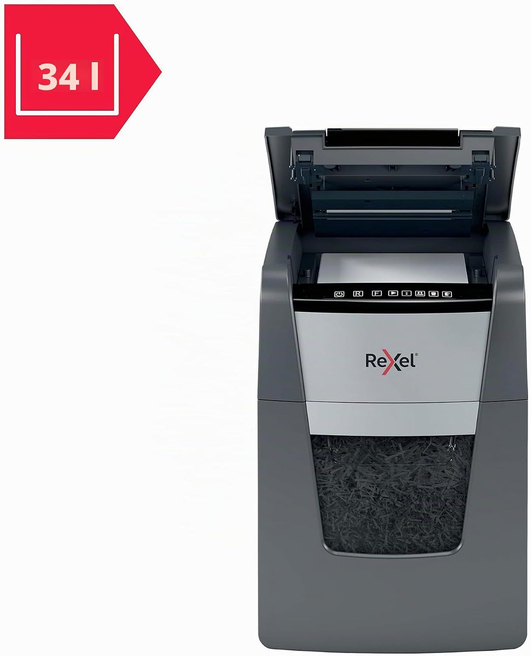Rexel Optimum AutoFeed+ 100X Automatischer Aktenvernichter, 100 Blatt automatisch, Sicherheitsstufe