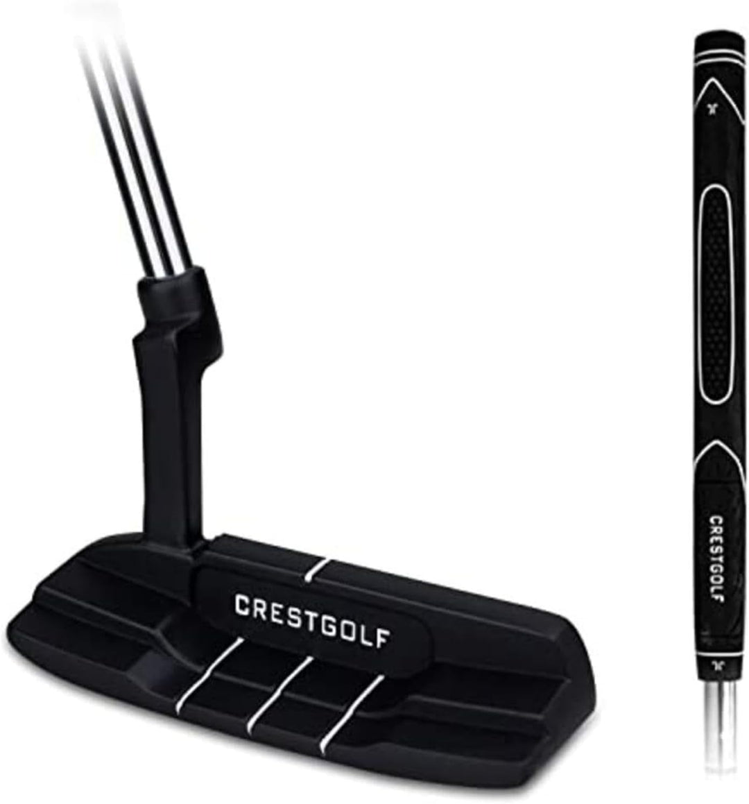 CRESTGOLF 35 Zoll Edelstahl Golf Insert Putter Blade Golf Putter, Golf Putter für Herren Rechtshände