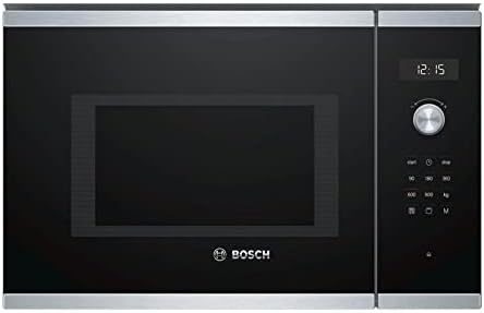 Bosch BEL554MS0 Serie 6 Einbau-Mikrowelle, 38 x 59 cm, 900 W, Drehteller 31,5cm, Türanschlag Links,