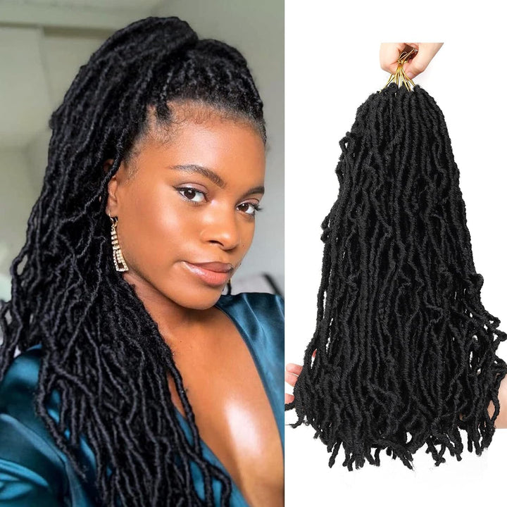 Beyond Beauty 6 Packungen/Lot Nu Faux Locs Häkelhaar, 61 cm, vorgeschlungene Göttin Locs Häkelhaar,