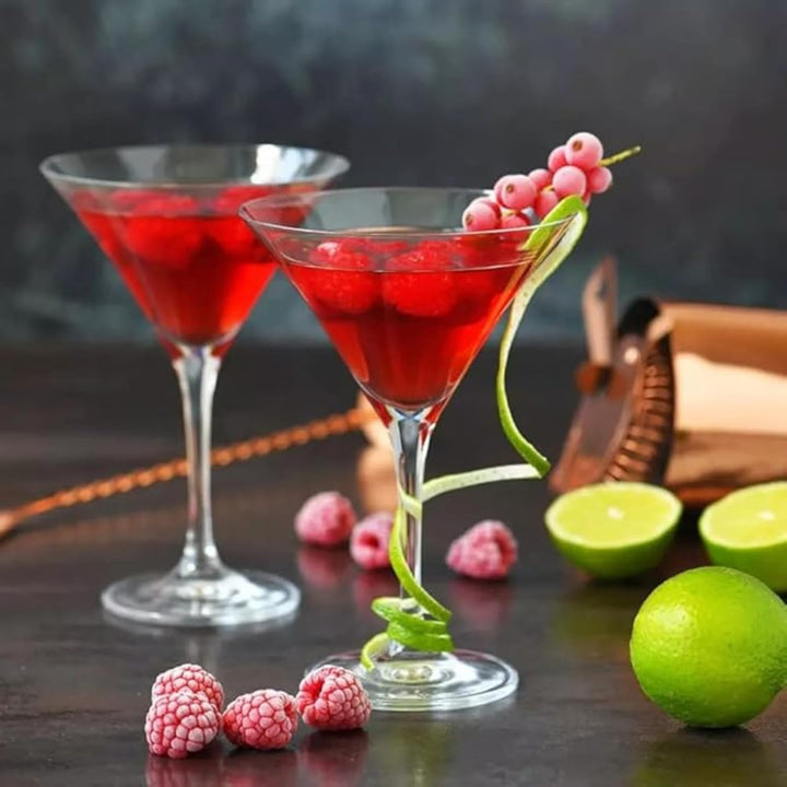 Krosno Martini-Gläser Cocktailgläser | Set von 6 | 240 ML | Avant Garde Kollektion | Perfekt für Zuh