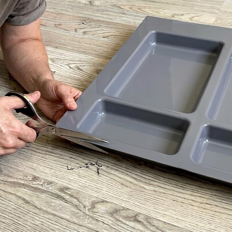 Mülltrennsystem Küche für 60 cm Schrank 3-fach 52,5x49x30 cm (1x 15L + 2x 7L) mit Deckel Einbau Abfa