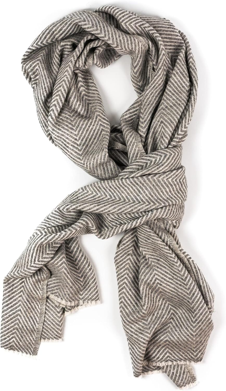 yanopurna Unisex-Kaschmirschal – Handgewebte Stola Aus 100% Kaschmirwolle – Warmer Wickelschal, Hals