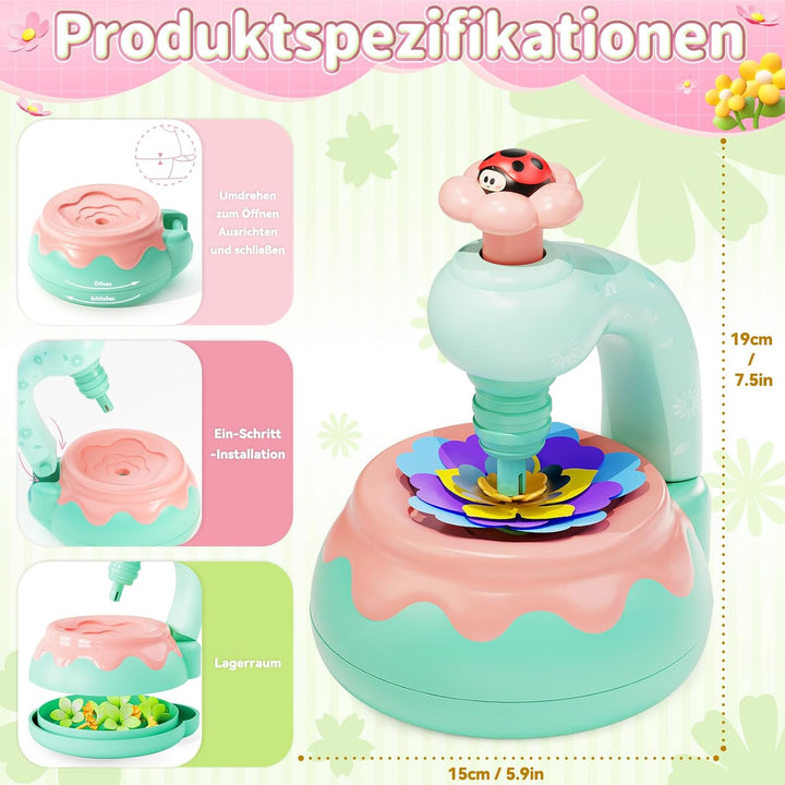 Blumenstrauss-Bastelset, DIY Blumen Bastelset Kinder, Kunsthandwerk-Lernspielzeugset für Mädchen im