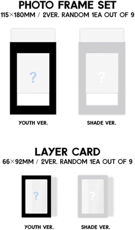 ZEROBASEONE YOUTH in the SHADE 1st Mini Album CD+POB+Artbook+Selfie photocard+Photo frame set+Layer