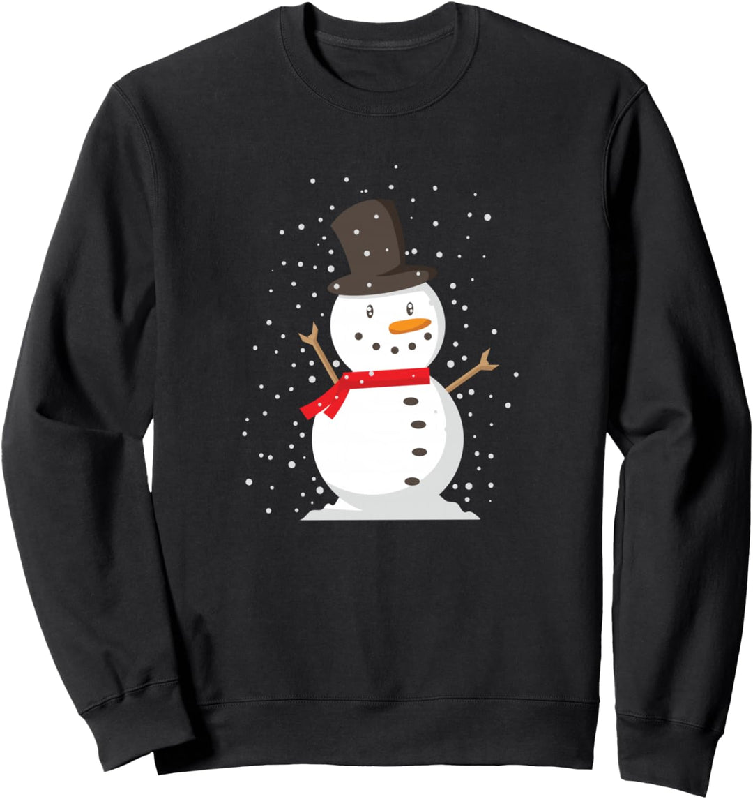 Schneemann im Winter mit Schnee Sweatshirt