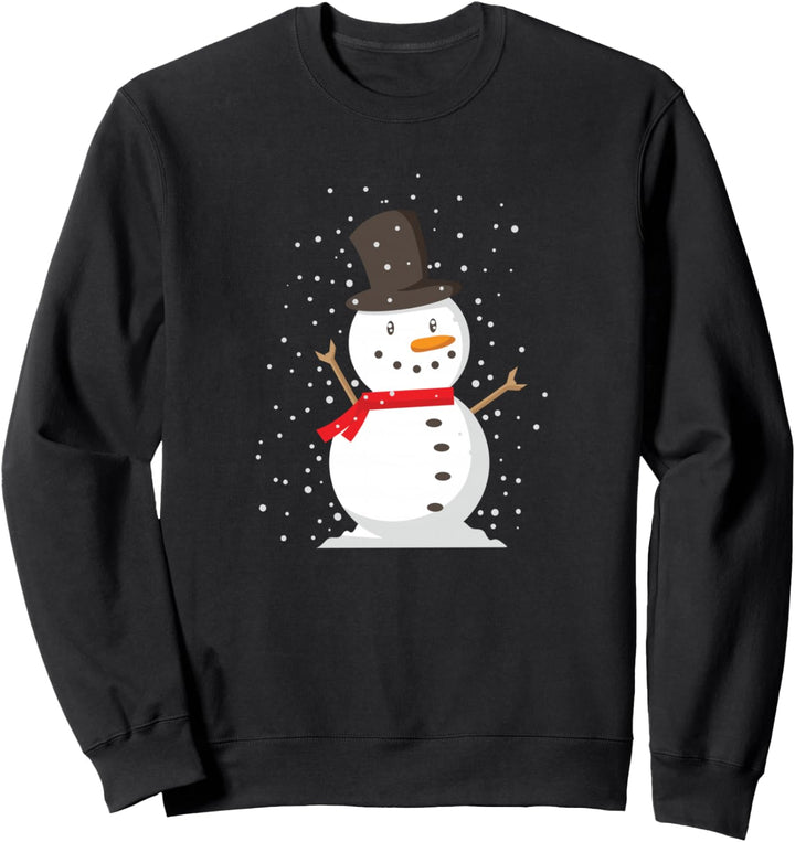 Schneemann im Winter mit Schnee Sweatshirt