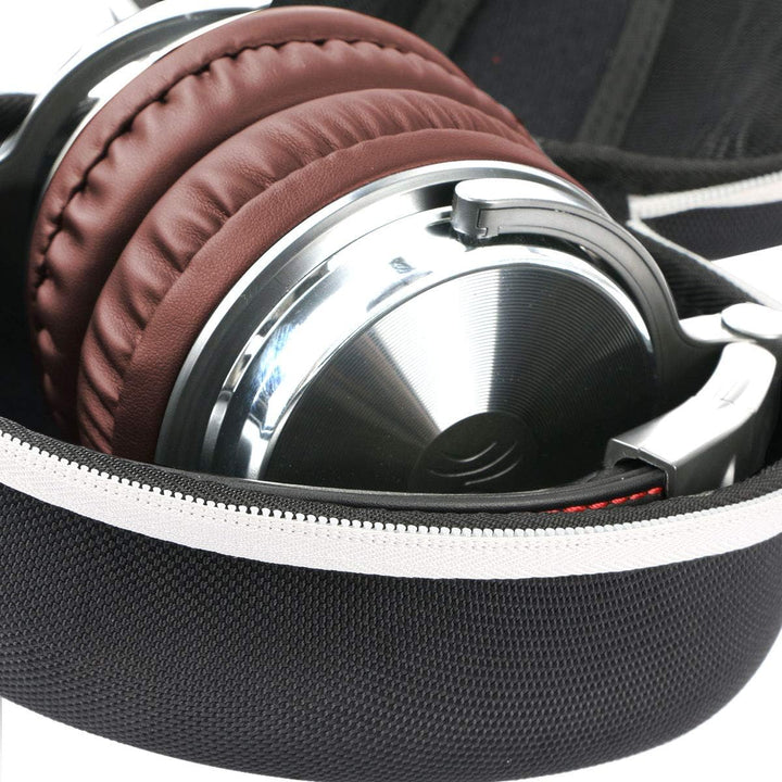 Khanka Hart Kopfhörer Tasche Für OneOdio DJ Kopfhörer Over-Ear Headset, Nur Tasche (Weiss Reissversc