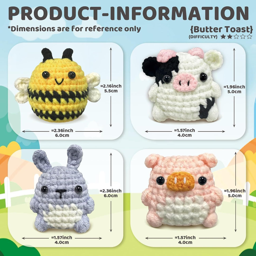 YAMAXIN Häkelset für Anfänger, Häkelgarn Zubehör Starter Set mit Schritt-für-Schritt-Video-Tutorials