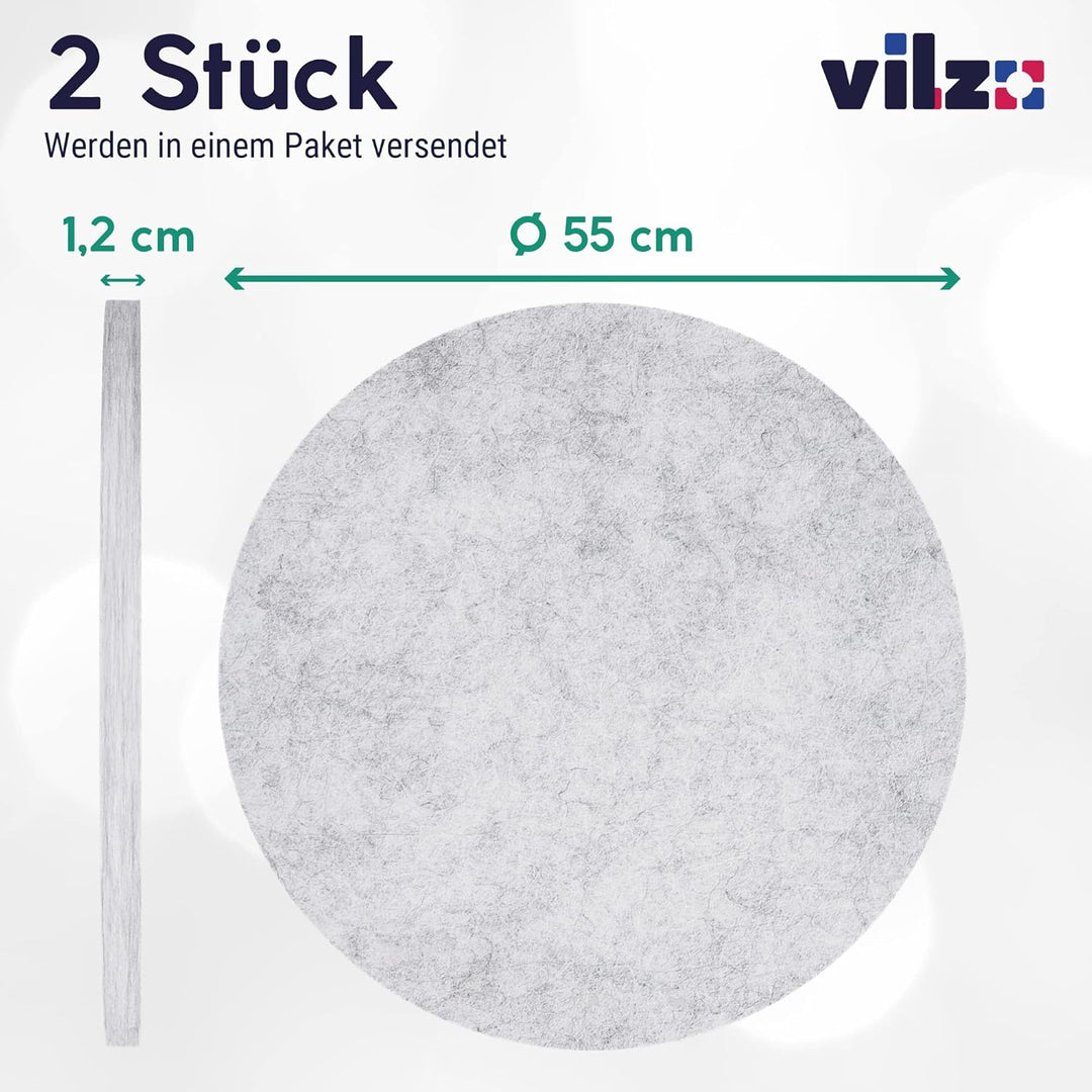 vilz 2 Stück Akustikplatten Schalldämmung für Decke & Wand aus recyceltem Filz - Schalldämmplatten s
