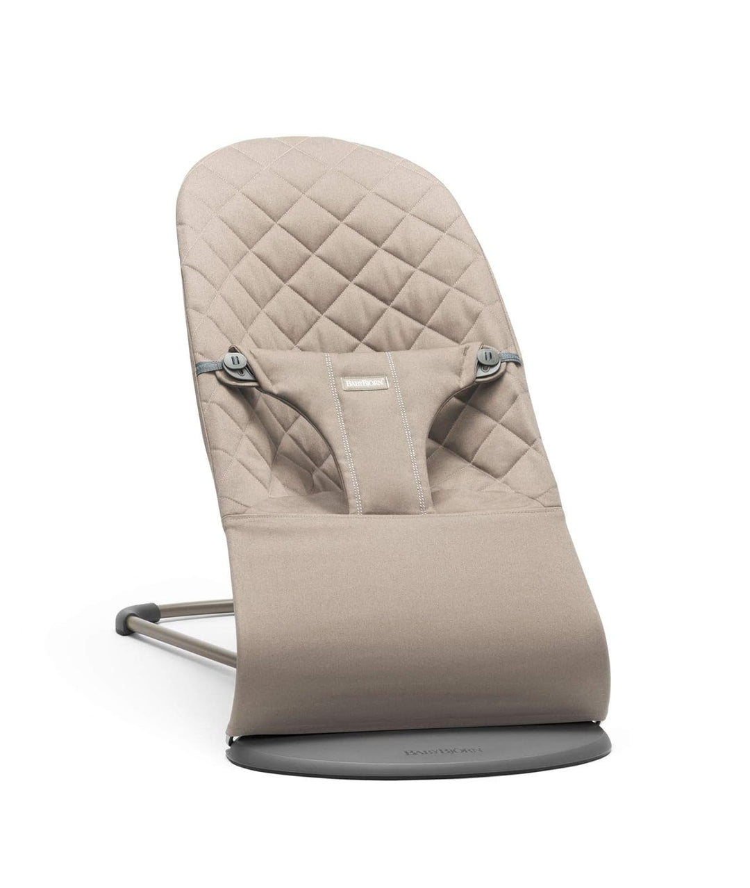 BabyBjörn Babywippe Bliss, Gewebt, Klassische Steppung, Sandgrau Sandgrau Gewebt, Klassische Steppun