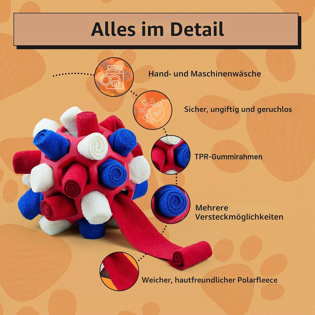 Schnüffelball für Hunde, Schnüffelteppich Schnüffelspielzeug Interaktive Hundespielzeug tragbarer Ha
