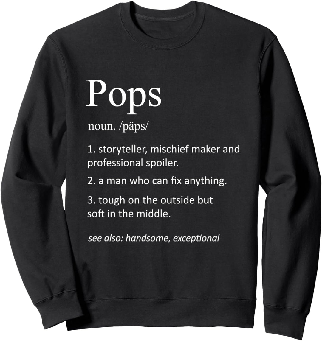 Pops Definition Lustig Cool Opa Opa Geschenk Sweatshirt