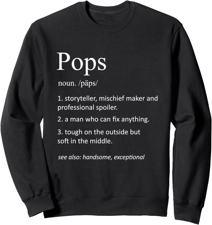 Pops Definition Lustig Cool Opa Opa Geschenk Sweatshirt