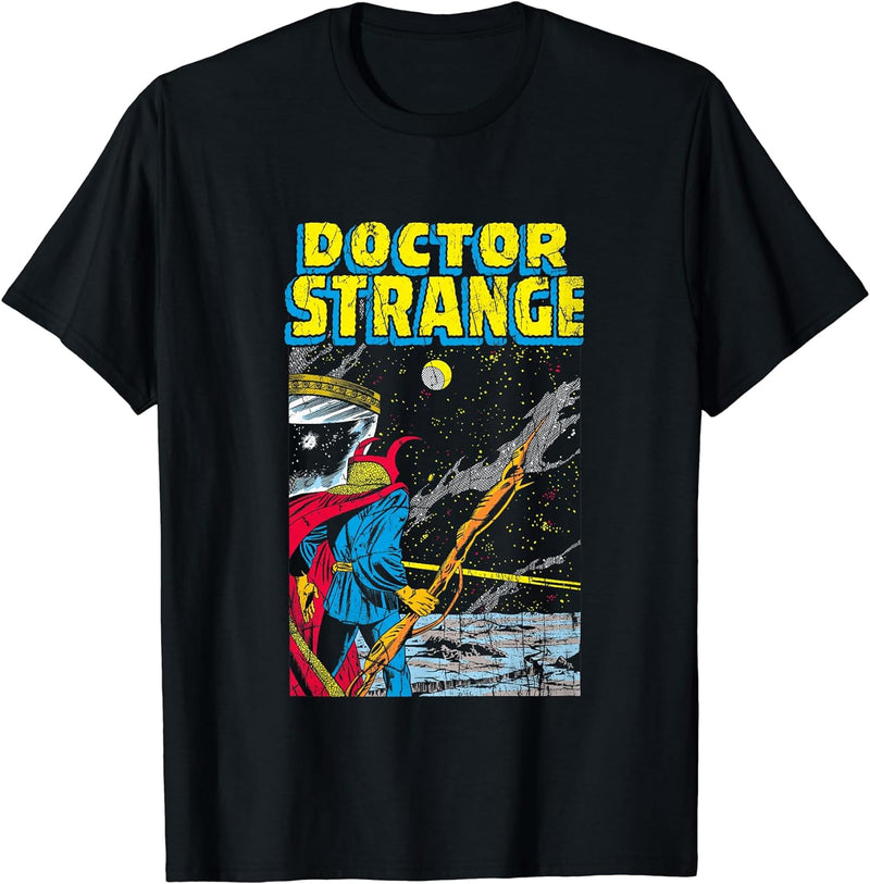 Mens Doctor Strange Galaxy Graphic T-Shirt XL Navy