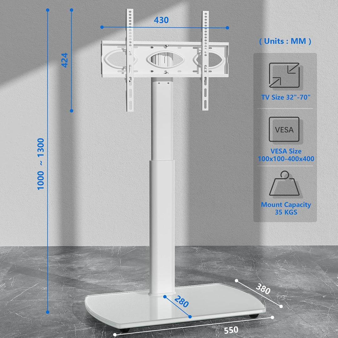 RFIVER TV Ständer mit Schwenkbar Halterung Fernsehständer für 32 bis 65 Zoll Flach &amp; Curved Fernsehe