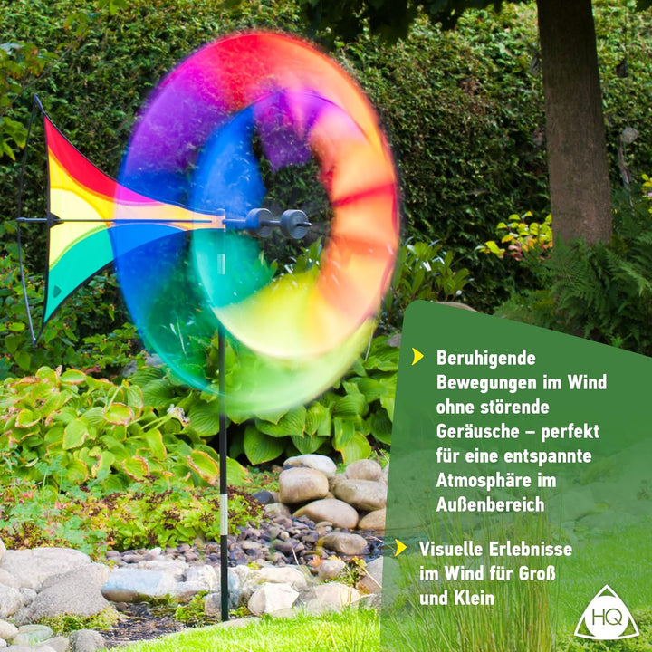 HQ Design Windspiration - Windmill, UV-beständige und wetterfeste Windspiel Deko für Garten, Terrass