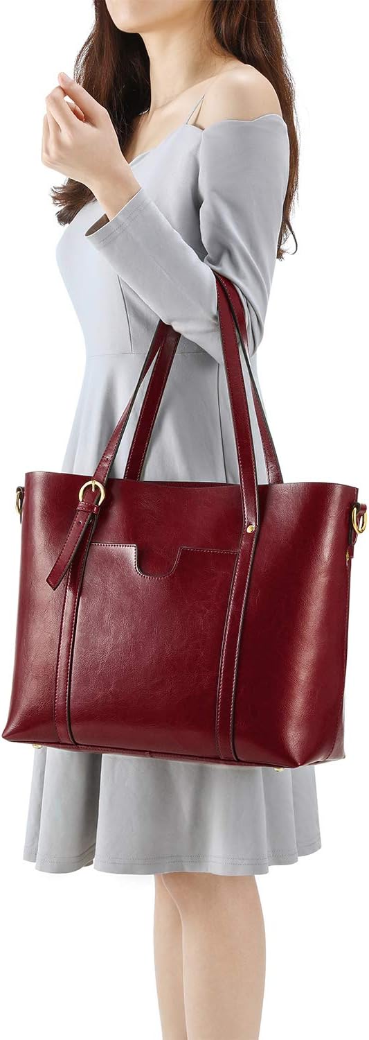 Kattee Leder-Satchel-Geldbörsen und Handtaschen für Damen, Top-Griff-Schulter-Geldbörsen-Tote-Hobo-T