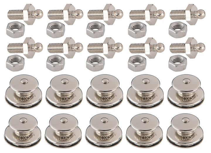 New Marine LOXX Set 10 Stück Oberteile + Gewindeschrauben M5x10