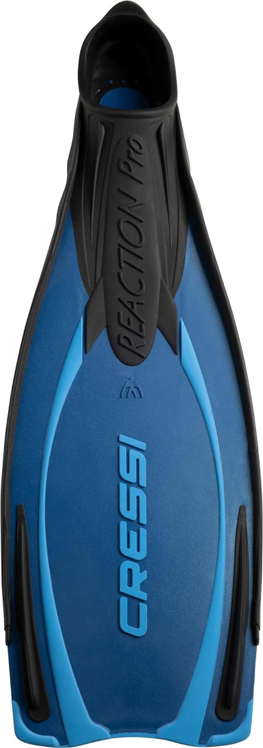 Cressi Reaction Pro Fins - Flossen zum Tauchen, Freitauchen und Schnorcheln, Adult Unisex 38/39 Blau