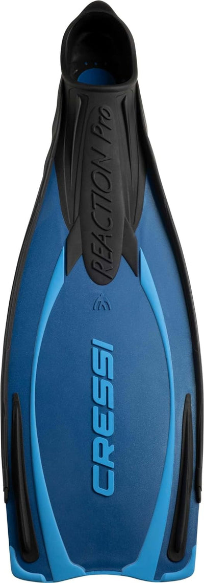 Cressi Reaction Pro Fins - Flossen zum Tauchen, Freitauchen und Schnorcheln, Adult Unisex 40/41 Blau