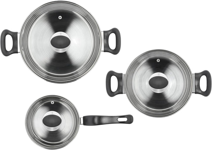Funktion Saucepan set 6 dele 1.8 Liter Glänzender Stahl, 1.8 Liter Glänzender Stahl