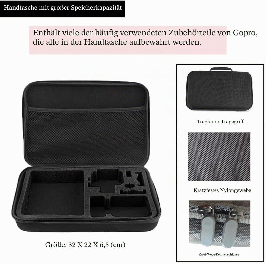 Pikioraz 52in1 Action Kamera Zubehör Kit Set, Action-Kamera Zubehör-Kit Kompatibel mit GoPro Hero, A