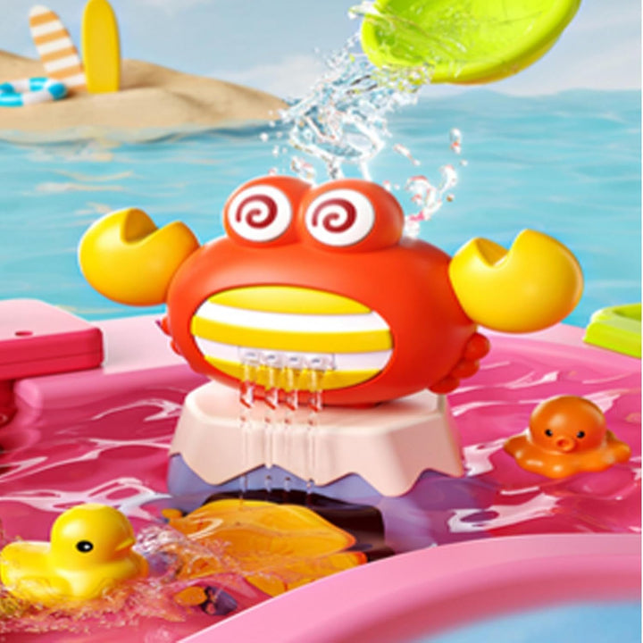 Wasser Aktivitätstisch - Tragbarer Verstellbarer Sommerspielzeug mit Pumpe | Sommer Outdoor Wasser A