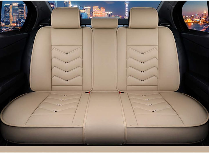 Autositzbezüge Set Leder,Autositzschoner Set Universal,Schonbezüge Auto Komplettset 5-Sitze,Sitzbezü