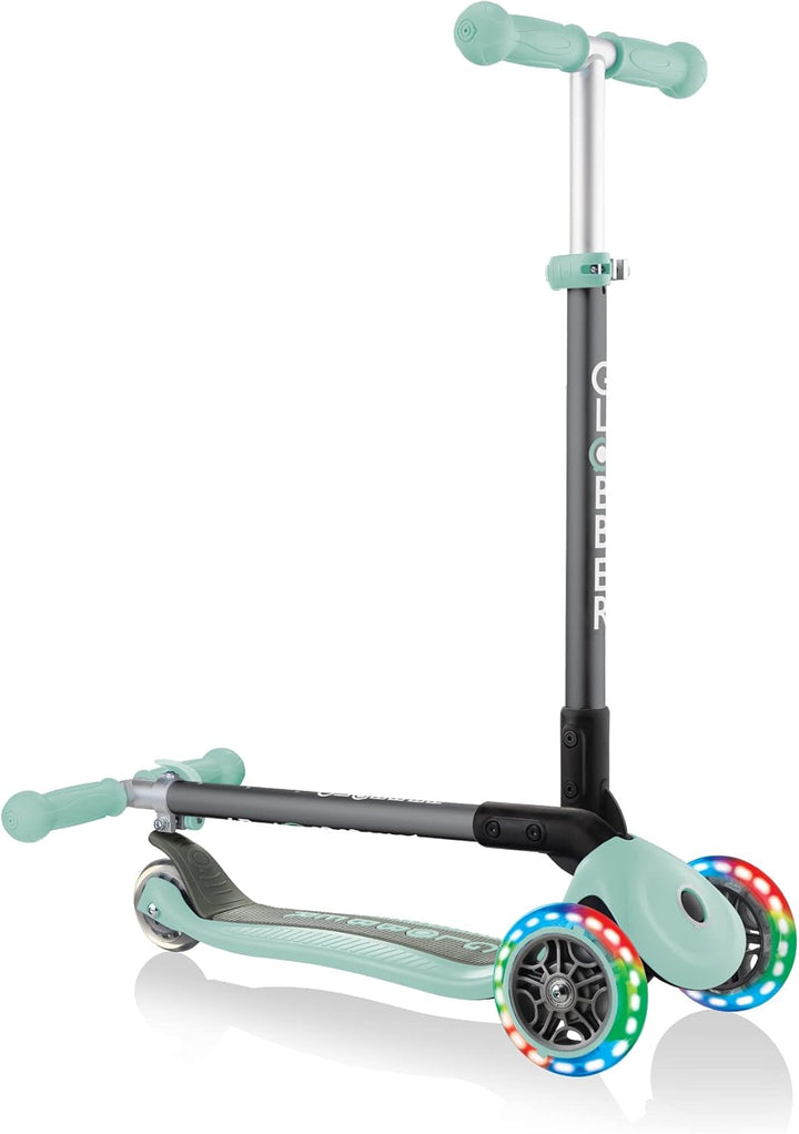 Globber - Primo FOLDABLE LIGHTS - Faltbarer Tretroller mit 3 Rädern für Kinder im Alter von 3 bis 6