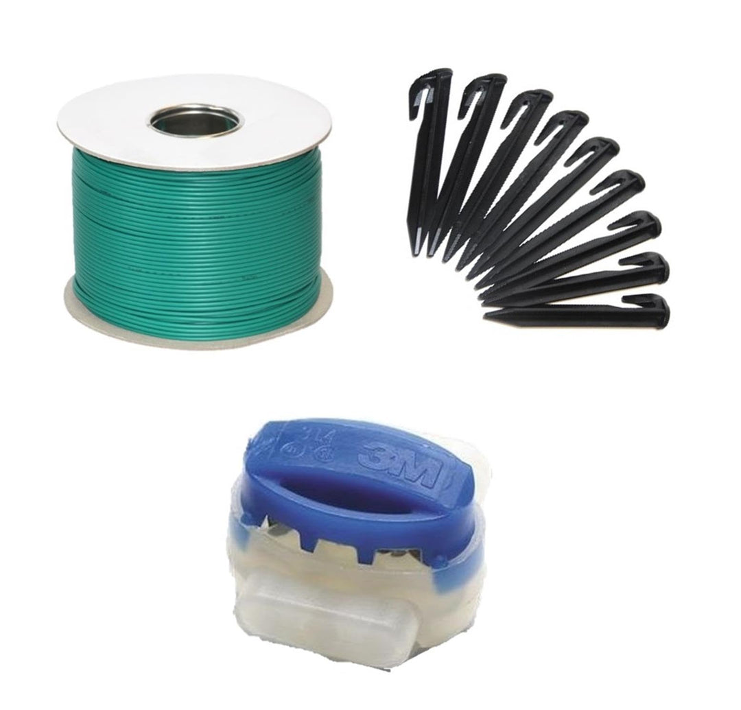 Genisys Mähroboter Erweiterungs Set Draht Erdnägel Klemmen kompatibel mit Robomow Rasen Roboter Mähe