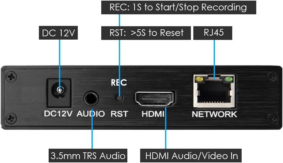 EXVIST H.265 1080P HDMI Video Encoder HDMI zu RTMP Encoder W/SD Card Slot Max 128G DDNS HTTP ONVIF R
